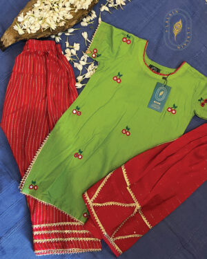 Cherry Blossom Green Three-Piece Suit